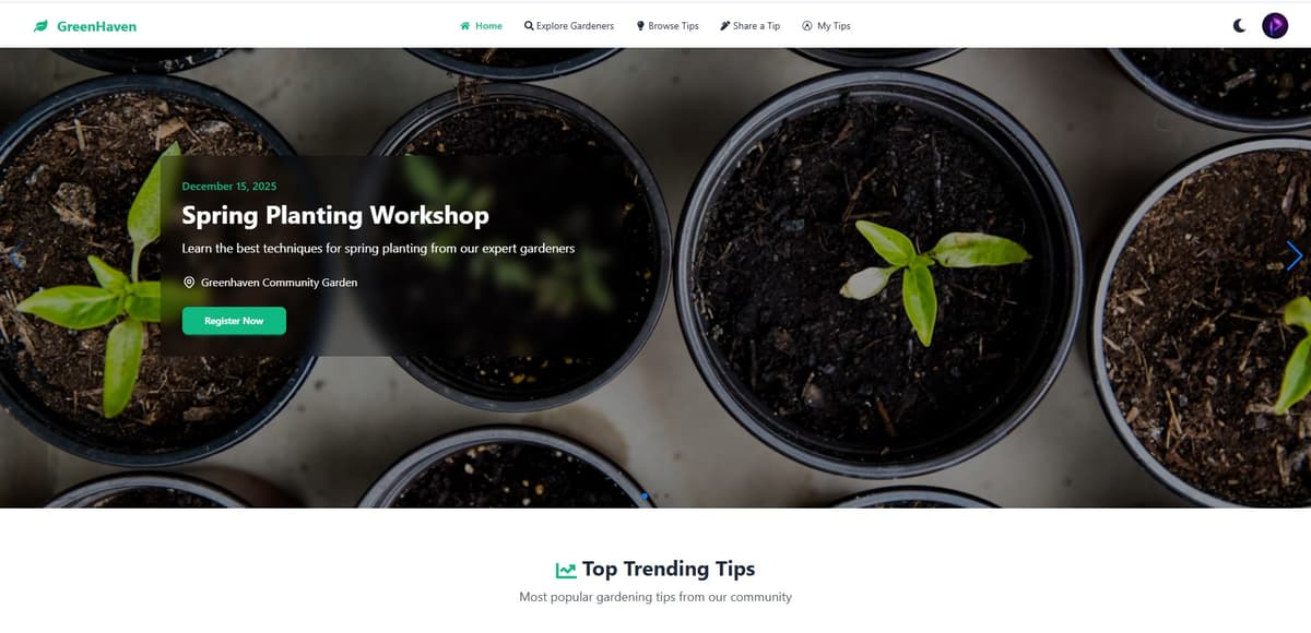 Greenhaven ( A Online community For Garden Enthusiasts )