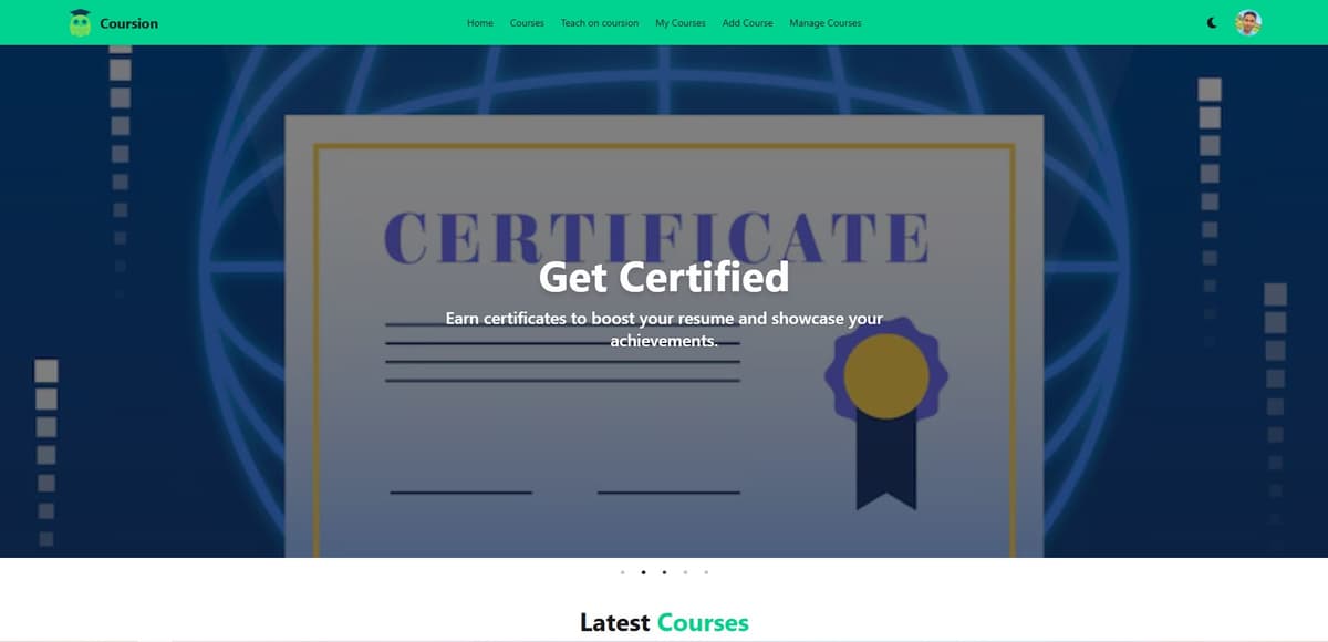 Coursion ( A Modern Learning and Teaching Platform)